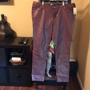 NWT coated skinny Jeans